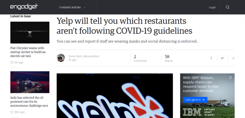Yelp will tell you which restaurants arenâ€™t following COVID-19 guidelines