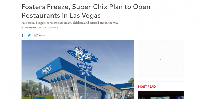 Fosters Freeze, Super Chix Plan to Open Restaurants in Las Vegas