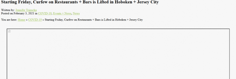 Starting Friday, Curfew on Restaurants + Bars is Lifted in Hoboken + Jersey City Hoboken Girl