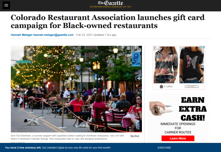 Colorado Restaurant Association launches gift card campaign for Black-owned restaurants
