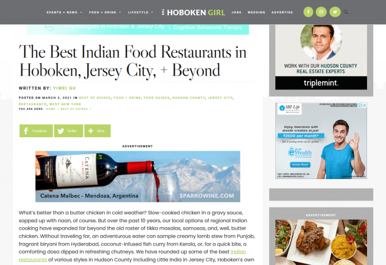 The Best Indian Food Restaurants in Hoboken, Jersey City, + Beyond Hoboken Girl