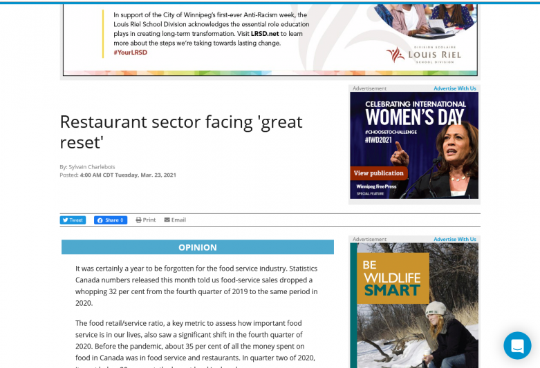 Restaurant sector facing 'great reset'