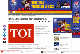 Restaurants hang protest banners