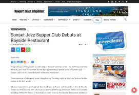 Sunset Jazz Supper Club Debuts at Bayside Restaurant