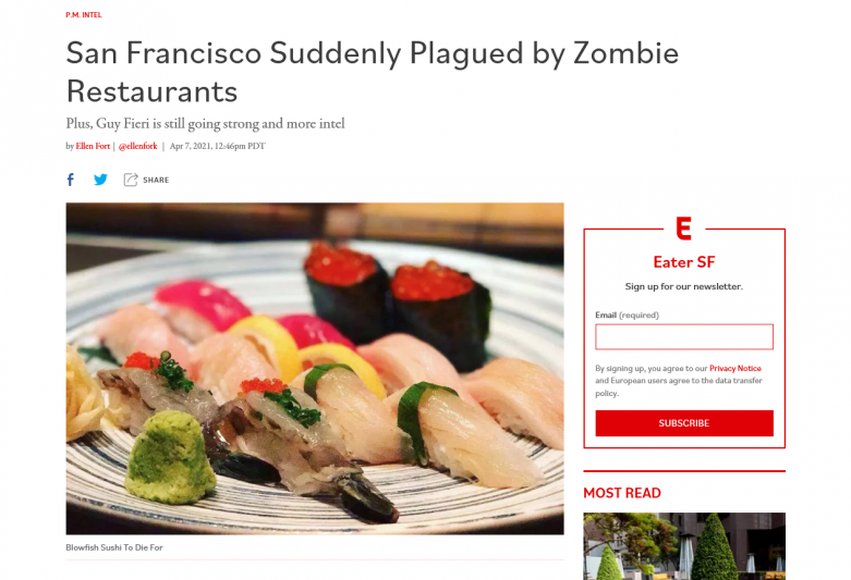 San Francisco Suddenly Plagued by Zombie Restaurants