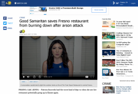 Good Samaritan saves Fresno restaurant from burning down after arson attack