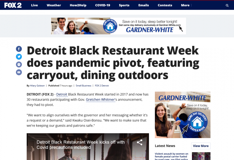 Detroit Black Restaurant Week does pandemic pivot, featuring carryout, dining outdoors