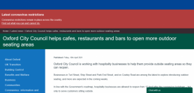 Oxford City Council helps cafes, restaurants and bars to open more outdoor seating areas