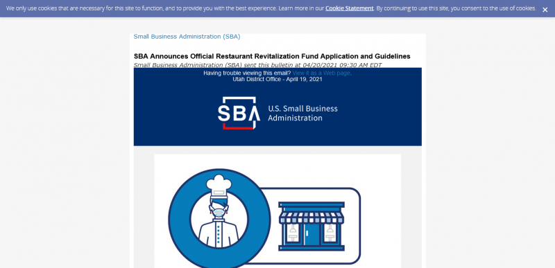 SBA Announces Official Restaurant Revitalization Fund Application and Guidelines